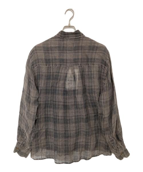 OUR LEGACY（アワーレガシー）OUR LEGACY (アワーレガシー) ABOVE SHIRT / チェック柄リネンシャツ　25FW-WMO-BL01 ブラウン サイズ:46の古着・服飾アイテム