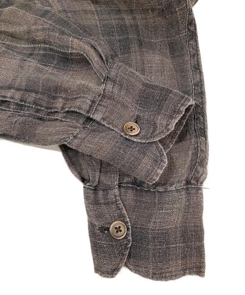 OUR LEGACY（アワーレガシー）OUR LEGACY (アワーレガシー) ABOVE SHIRT / チェック柄リネンシャツ　25FW-WMO-BL01 ブラウン サイズ:46の古着・服飾アイテム