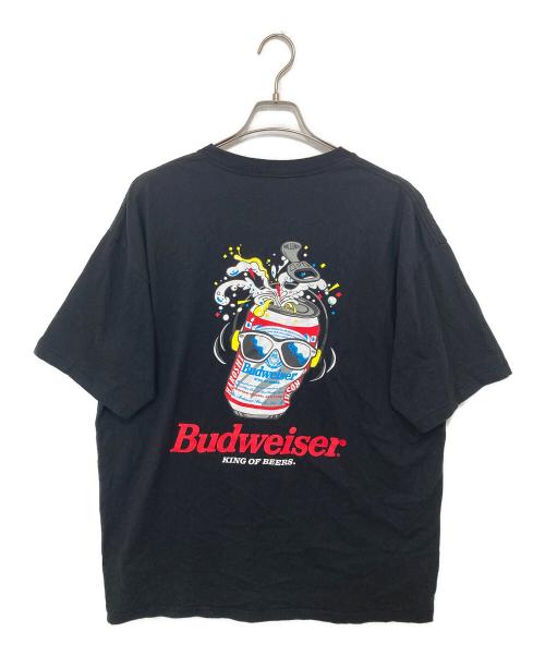 CHALLENGER（チャレンジャー）CHALLENGER (チャレンジャー) HAROSHI (ハロシ) BUDWEISER (バドワイザー) プリントTシャツ ブラック サイズ:XLの古着・服飾アイテム