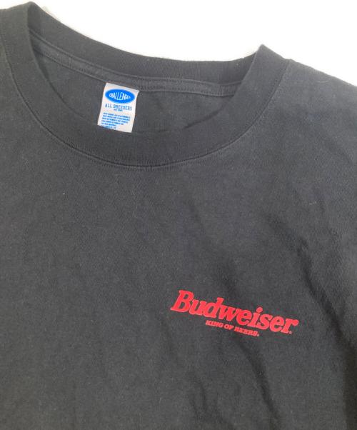 CHALLENGER（チャレンジャー）CHALLENGER (チャレンジャー) HAROSHI (ハロシ) BUDWEISER (バドワイザー) プリントTシャツ ブラック サイズ:XLの古着・服飾アイテム