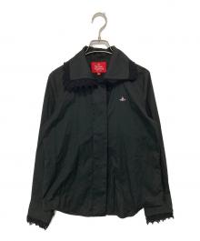 Vivienne Westwood RED LABEL（ヴィヴィアンウエストウッドレッドレーベル）の古着「レースシャツブラウス　16-11-801001」｜ブラック