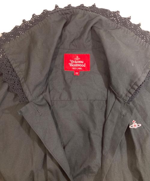 Vivienne Westwood RED LABEL（ヴィヴィアンウエストウッドレッドレーベル）Vivienne Westwood RED LABEL (ヴィヴィアンウエストウッドレッドレーベル) レースシャツブラウス　16-11-801001 ブラック サイズ:02の古着・服飾アイテム