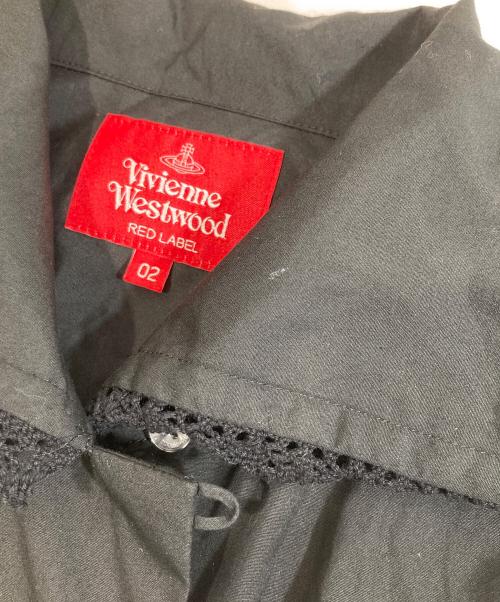 Vivienne Westwood RED LABEL（ヴィヴィアンウエストウッドレッドレーベル）Vivienne Westwood RED LABEL (ヴィヴィアンウエストウッドレッドレーベル) レースシャツブラウス　16-11-801001 ブラック サイズ:02の古着・服飾アイテム