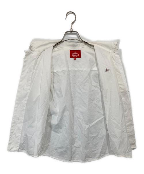 Vivienne Westwood RED LABEL（ヴィヴィアンウエストウッドレッドレーベル）Vivienne Westwood RED LABEL (ヴィヴィアンウエストウッドレッドレーベル) レースシャツブラウス ホワイト サイズ:01の古着・服飾アイテム