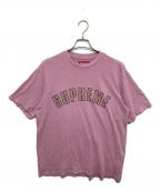 SUPREMEシュプリーム）の古着「Cracked Arc S/S Top　クラックドアークショートスリーブトップ」｜ピンク