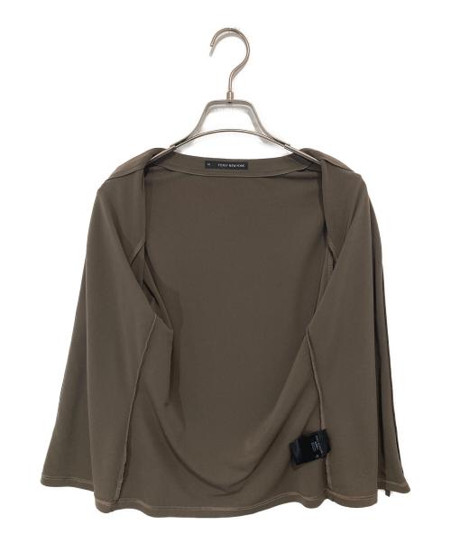 FOXEY NEWYORK（フォクシーニューヨーク）FOXEY NEWYORK (フォクシーニューヨーク) Wジップジャージーカーディガン ブラウン サイズ:38の古着・服飾アイテム