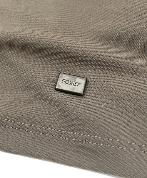 FOXEY NEWYORK（フォクシーニューヨーク）FOXEY NEWYORK (フォクシーニューヨーク) Wジップジャージーカーディガン ブラウン サイズ:38の古着・服飾アイテム