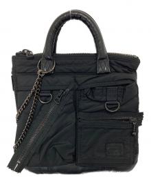 PORTER×YOHJI YAMAMOTO（ポーター×ヨウジヤマモト）の古着「2WAY HELMET BAG(S)　ツーウェイヘルメットバッグ」｜ブラック