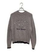 DIOR HOMMEディオール オム）の古着「アトリエ刺繍クルーネックニット　213M640AT298」｜グレー