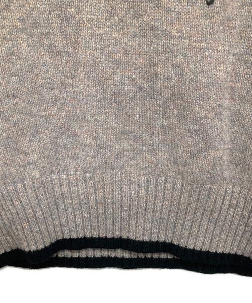DIOR HOMME（ディオール オム）DIOR HOMME (ディオール オム) アトリエ刺繍クルーネックニット　213M640AT298 グレー サイズ:Sの古着・服飾アイテム