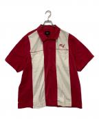 HUFハフ）の古着「SUPPLIES & SERVICE SHIRT　サプライアンドサービスシャツ　BU00241」｜レッド