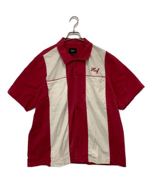 HUF（ハフ）HUF (ハフ) SUPPLIES & SERVICE SHIRT　サプライアンドサービスシャツ　BU00241 レッド サイズ:Mの古着・服飾アイテム