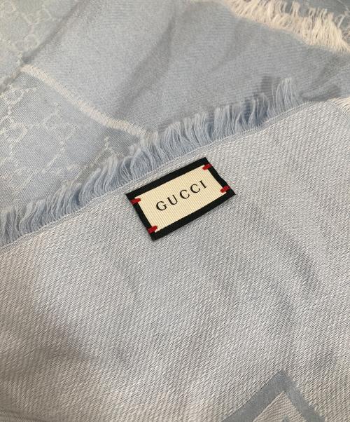 GUCCI（グッチ）GUCCI (グッチ) 大判ストール ブルーの古着・服飾アイテム