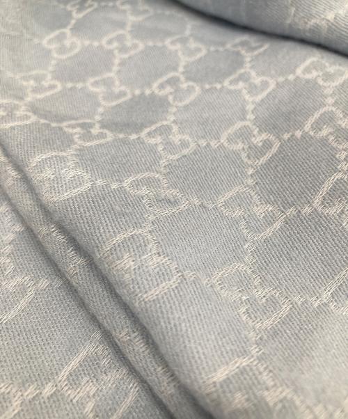 GUCCI（グッチ）GUCCI (グッチ) 大判ストール ブルーの古着・服飾アイテム