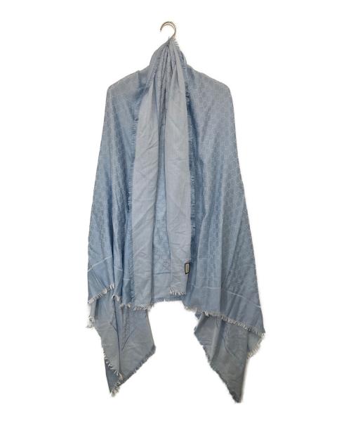 GUCCI（グッチ）GUCCI (グッチ) 大判ストール ブルーの古着・服飾アイテム