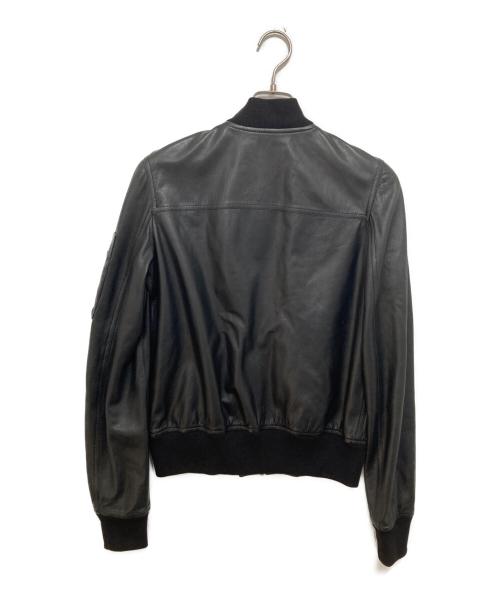 RICK OWENS（リックオウエンス）RICK OWENS (リックオウエンス) 15SSジップアップレザージャケット ブラック サイズ:42の古着・服飾アイテム