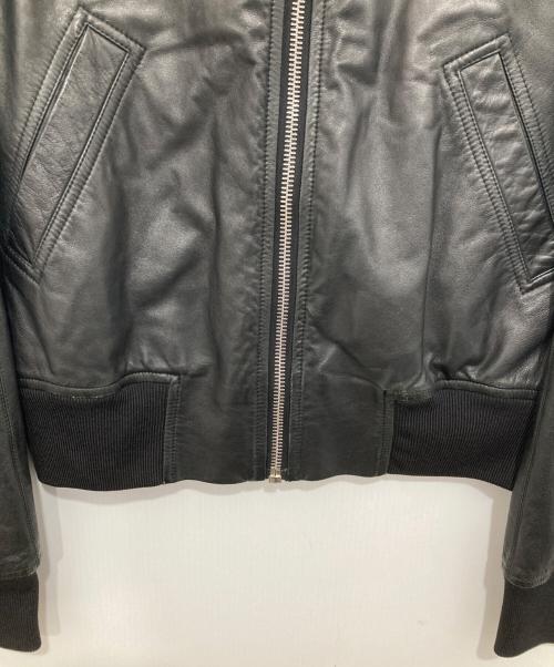 RICK OWENS（リックオウエンス）RICK OWENS (リックオウエンス) 15SSジップアップレザージャケット ブラック サイズ:42の古着・服飾アイテム