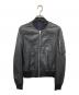 RICK OWENS（リックオウエンス）の古着「15SSジップアップレザージャケット」｜ブラック