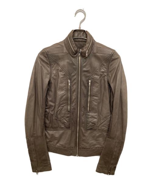 RICK OWENS（リックオウエンス）RICK OWENS (リックオウエンス) 14SSマルチジップレザージャケット ベージュ サイズ:46の古着・服飾アイテム