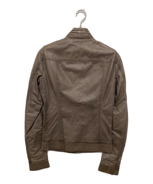 RICK OWENS（リックオウエンス）RICK OWENS (リックオウエンス) 14SSマルチジップレザージャケット ベージュ サイズ:46の古着・服飾アイテム