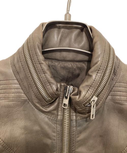 RICK OWENS（リックオウエンス）RICK OWENS (リックオウエンス) 14SSマルチジップレザージャケット ベージュ サイズ:46の古着・服飾アイテム