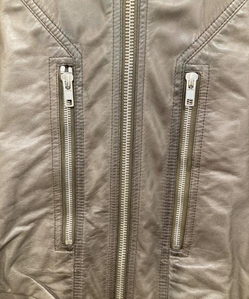 RICK OWENS（リックオウエンス）RICK OWENS (リックオウエンス) 14SSマルチジップレザージャケット ベージュ サイズ:46の古着・服飾アイテム