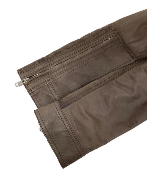 RICK OWENS（リックオウエンス）RICK OWENS (リックオウエンス) 14SSマルチジップレザージャケット ベージュ サイズ:46の古着・服飾アイテム