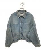 BALENCIAGAバレンシアガ）の古着「デニム アップサイドダウン ジャケット / Upside Down Denim Jacket　HO13 625989 TJW79」｜インディゴ