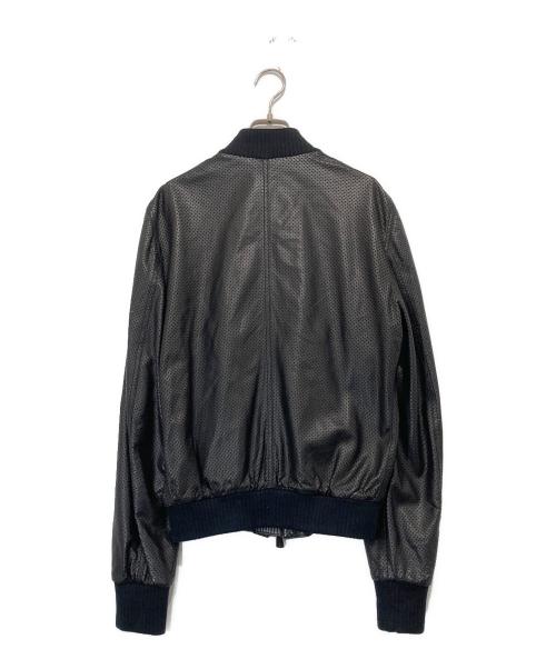 BALLY（バリー）BALLY (バリー) パンチング ラムレザージャケット ブラック サイズ:46の古着・服飾アイテム