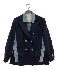 sacai（サカイ）の古着「デニムミックスジャケット　20-05149」｜ネイビー