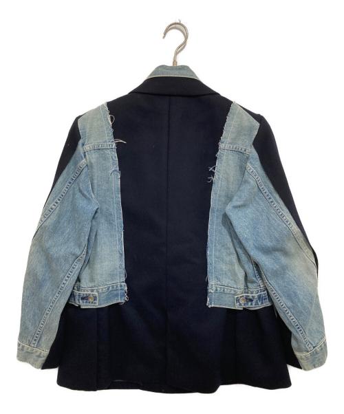 sacai（サカイ）sacai (サカイ) デニムミックスジャケット　20-05149 ネイビー サイズ:２の古着・服飾アイテム