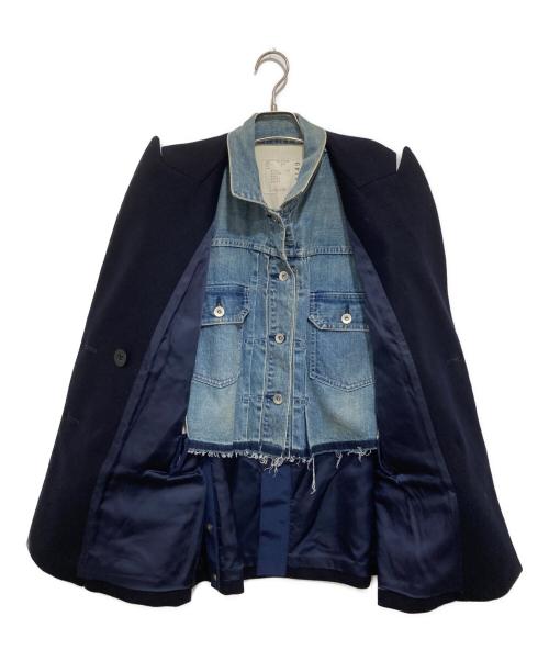 sacai（サカイ）sacai (サカイ) デニムミックスジャケット　20-05149 ネイビー サイズ:２の古着・服飾アイテム