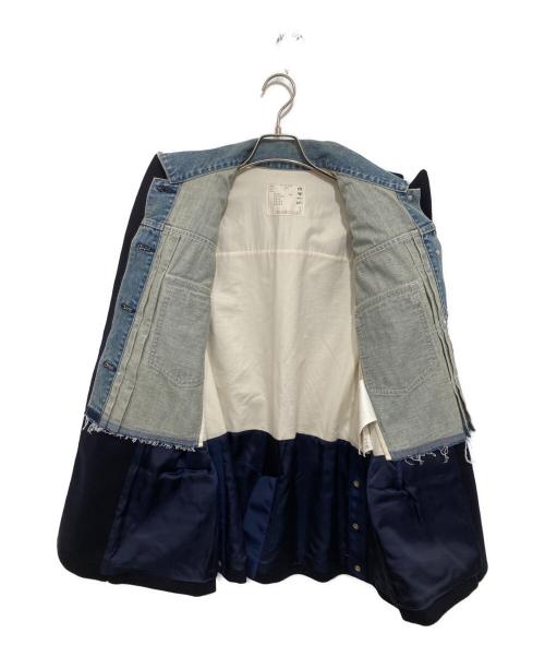sacai（サカイ）sacai (サカイ) デニムミックスジャケット　20-05149 ネイビー サイズ:２の古着・服飾アイテム
