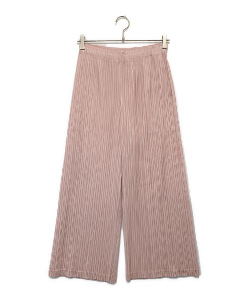 PLEATS PLEASE（プリーツプリーズ）PLEATS PLEASE (プリーツプリーズ) ワイドプリーツパンツ ピンク サイズ:Lの古着・服飾アイテム