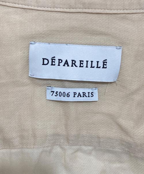 DEPAREILLE（デパリエ）DEPAREILLE (デパリエ) サイドスリット比翼リネンシャツ ベージュ サイズ:36の古着・服飾アイテム