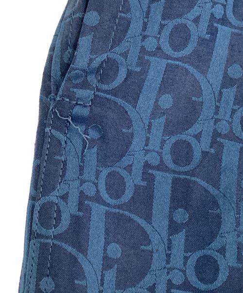 DIOR HOMME（ディオール オム）DIOR HOMME (ディオール オム) シルクブレンド オブリーク モノグラム パンツ ネイビー サイズ:44の古着・服飾アイテム