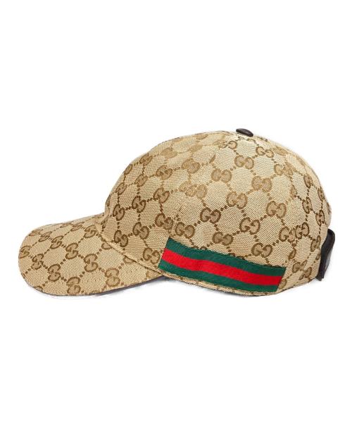 GUCCI（グッチ）GUCCI (グッチ) GGキャンバス ベースボールキャップ ブラウンの古着・服飾アイテム
