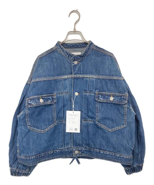 boutique ordinary（ブティークオーディナリー）boutique ordinary (ブティークオーディナリー) Tuck Sleeve Denim Jacket　タックスリーブデニムジャケット ブラック サイズ:FREEの古着・服飾アイテム