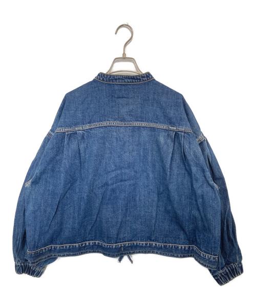 boutique ordinary（ブティークオーディナリー）boutique ordinary (ブティークオーディナリー) Tuck Sleeve Denim Jacket　タックスリーブデニムジャケット ブラック サイズ:FREEの古着・服飾アイテム