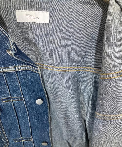 boutique ordinary（ブティークオーディナリー）boutique ordinary (ブティークオーディナリー) Tuck Sleeve Denim Jacket　タックスリーブデニムジャケット ブラック サイズ:FREEの古着・服飾アイテム