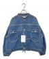 boutique ordinary（ブティークオーディナリー）の古着「Tuck Sleeve Denim Jacket　タックスリーブデニムジャケット」｜ブラック