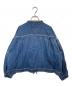 boutique ordinary (ブティークオーディナリー) Tuck Sleeve Denim Jacket　タックスリーブデニムジャケット ブラック サイズ:FREE：8000円