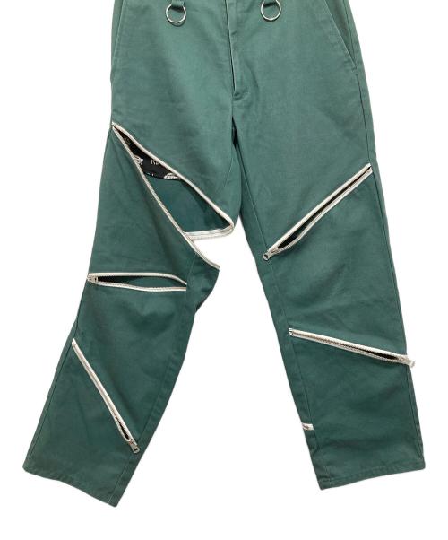 KIDILL（キディル）KIDILL (キディル) Dickies (ディッキーズ) Zip Pants KIDILL グリーン サイズ:44(M)の古着・服飾アイテム