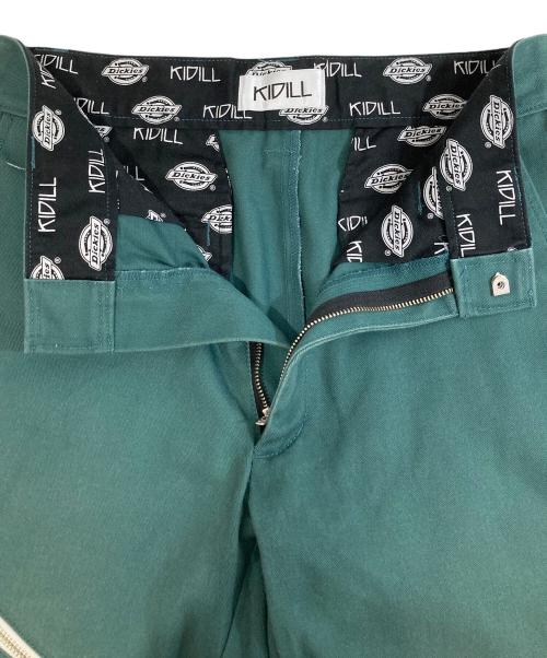 KIDILL（キディル）KIDILL (キディル) Dickies (ディッキーズ) Zip Pants KIDILL グリーン サイズ:44(M)の古着・服飾アイテム