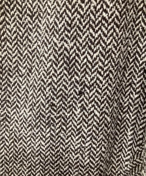 ISSEY MIYAKE（イッセイミヤケ）ISSEY MIYAKE (イッセイミヤケ) ウール ヘリンボーンツイル ショールカラーテーラードジャケット　ME43FD085 ブラウン サイズ:２の古着・服飾アイテム