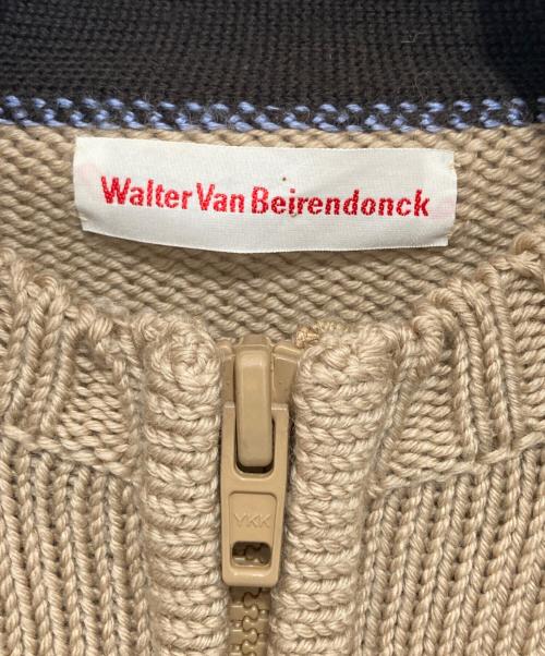 WALTER VAN BEIRENDONCK（ウォルター ヴァン ベイレンドンク）WALTER VAN BEIRENDONCK (ウォルター ヴァン ベイレンドンク) ニットジップカーディガン ベージュ サイズ:不明の古着・服飾アイテム