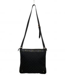 GUCCI（グッチ）の古着「GGキャンバス スタッズ ショルダーバッグ」｜ブラック