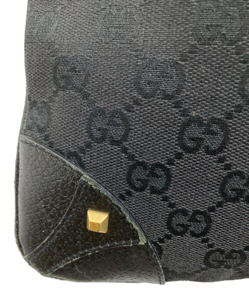 GUCCI（グッチ）GUCCI (グッチ) GGキャンバス スタッズ ショルダーバッグ ブラックの古着・服飾アイテム