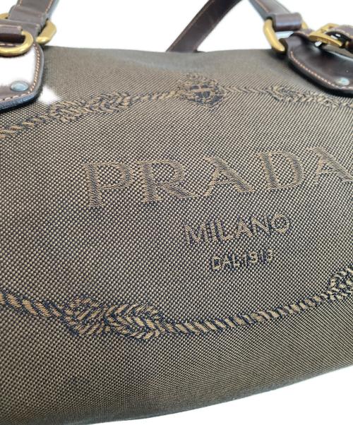 PRADA（プラダ）PRADA (プラダ) LOGO JACQUARD ロゴ ジャガード ワンショルダーバッグ BR3461 カーキの古着・服飾アイテム