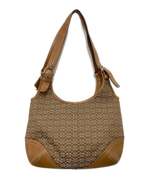 COACH（コーチ）COACH (コーチ) シグネチャー ワンショルダーバッグ ブラウンの古着・服飾アイテム